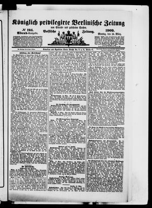 Königlich privilegirte Berlinische Zeitung von Staats- und gelehrten Sachen vom 15.03.1909