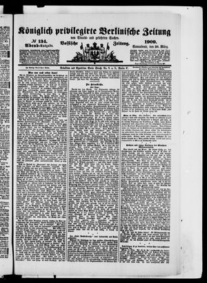 Königlich privilegirte Berlinische Zeitung von Staats- und gelehrten Sachen vom 20.03.1909
