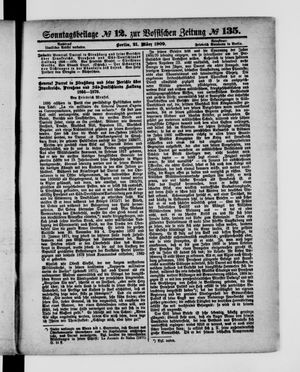 Königlich privilegirte Berlinische Zeitung von Staats- und gelehrten Sachen vom 21.03.1909