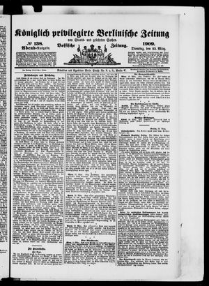 Königlich privilegirte Berlinische Zeitung von Staats- und gelehrten Sachen vom 23.03.1909