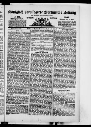 Königlich privilegirte Berlinische Zeitung von Staats- und gelehrten Sachen vom 14.04.1909
