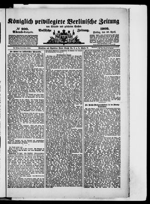 Königlich privilegirte Berlinische Zeitung von Staats- und gelehrten Sachen vom 30.04.1909