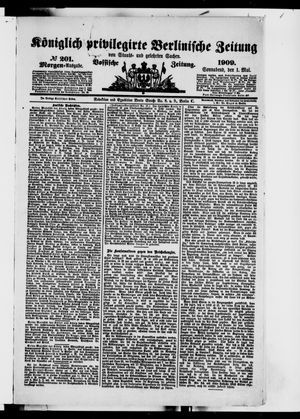 Königlich privilegirte Berlinische Zeitung von Staats- und gelehrten Sachen vom 01.05.1909