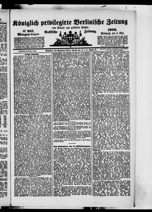Königlich privilegirte Berlinische Zeitung von Staats- und gelehrten Sachen vom 05.05.1909