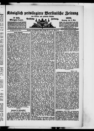 Königlich privilegirte Berlinische Zeitung von Staats- und gelehrten Sachen vom 09.05.1909