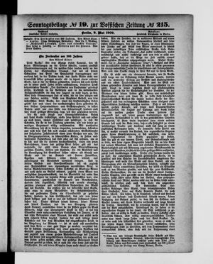 Königlich privilegirte Berlinische Zeitung von Staats- und gelehrten Sachen vom 09.05.1909