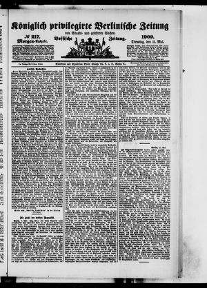 Königlich privilegirte Berlinische Zeitung von Staats- und gelehrten Sachen vom 11.05.1909