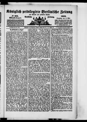 Königlich privilegirte Berlinische Zeitung von Staats- und gelehrten Sachen vom 11.05.1909