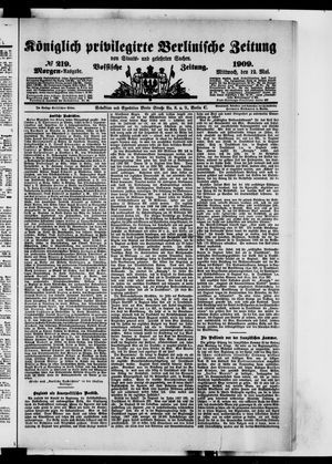 Königlich privilegirte Berlinische Zeitung von Staats- und gelehrten Sachen vom 12.05.1909