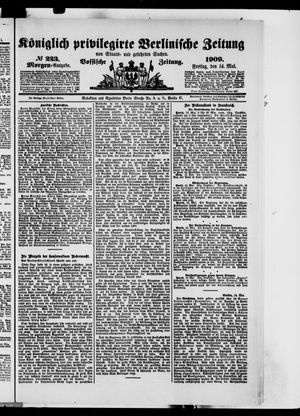 Königlich privilegirte Berlinische Zeitung von Staats- und gelehrten Sachen on May 14, 1909