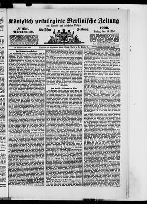Königlich privilegirte Berlinische Zeitung von Staats- und gelehrten Sachen on May 14, 1909