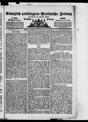 Königlich privilegirte Berlinische Zeitung von Staats- und gelehrten Sachen vom 15.05.1909
