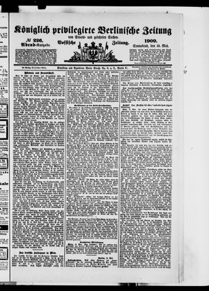 Königlich privilegirte Berlinische Zeitung von Staats- und gelehrten Sachen vom 15.05.1909