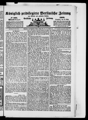 Königlich privilegirte Berlinische Zeitung von Staats- und gelehrten Sachen vom 18.05.1909