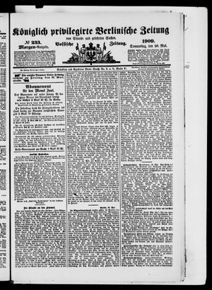 Königlich privilegirte Berlinische Zeitung von Staats- und gelehrten Sachen vom 20.05.1909
