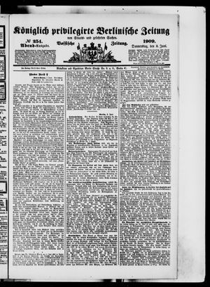 Königlich privilegirte Berlinische Zeitung von Staats- und gelehrten Sachen vom 03.06.1909