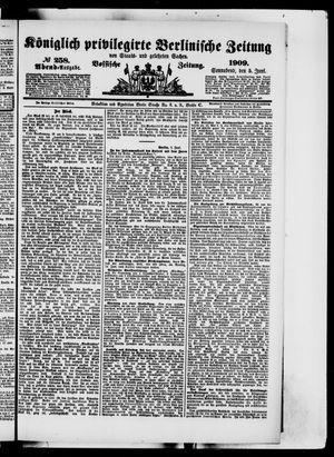Königlich privilegirte Berlinische Zeitung von Staats- und gelehrten Sachen vom 05.06.1909