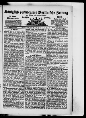 Königlich privilegirte Berlinische Zeitung von Staats- und gelehrten Sachen vom 07.06.1909