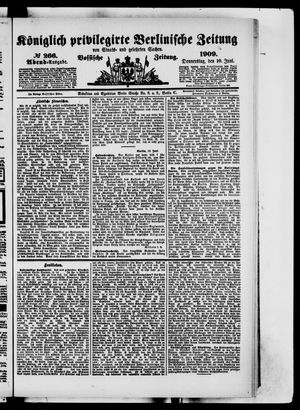 Königlich privilegirte Berlinische Zeitung von Staats- und gelehrten Sachen vom 10.06.1909