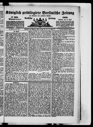 Königlich privilegirte Berlinische Zeitung von Staats- und gelehrten Sachen vom 11.06.1909