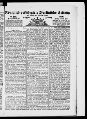 Königlich privilegirte Berlinische Zeitung von Staats- und gelehrten Sachen vom 25.06.1909