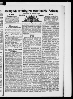Königlich privilegirte Berlinische Zeitung von Staats- und gelehrten Sachen vom 26.06.1909