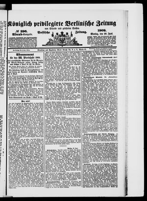 Königlich privilegirte Berlinische Zeitung von Staats- und gelehrten Sachen vom 28.06.1909