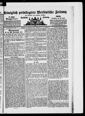 Königlich privilegirte Berlinische Zeitung von Staats- und gelehrten Sachen vom 29.06.1909