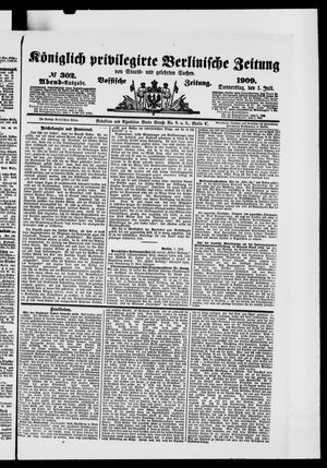 Königlich privilegirte Berlinische Zeitung von Staats- und gelehrten Sachen vom 01.07.1909