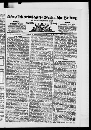 Königlich privilegirte Berlinische Zeitung von Staats- und gelehrten Sachen vom 03.07.1909