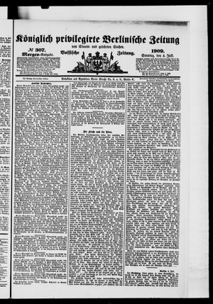 Königlich privilegirte Berlinische Zeitung von Staats- und gelehrten Sachen vom 04.07.1909