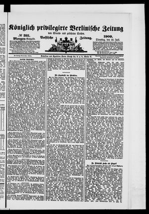 Königlich privilegirte Berlinische Zeitung von Staats- und gelehrten Sachen vom 13.07.1909