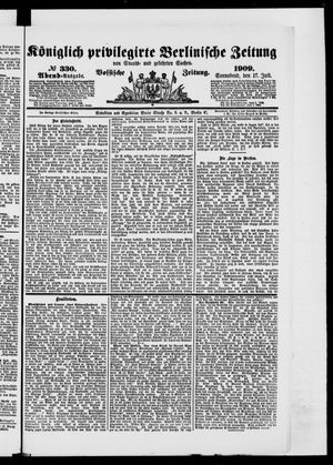 Königlich privilegirte Berlinische Zeitung von Staats- und gelehrten Sachen vom 17.07.1909