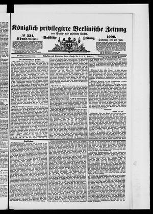 Königlich privilegirte Berlinische Zeitung von Staats- und gelehrten Sachen vom 20.07.1909