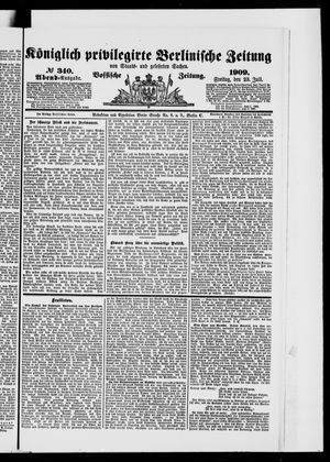 Königlich privilegirte Berlinische Zeitung von Staats- und gelehrten Sachen vom 23.07.1909