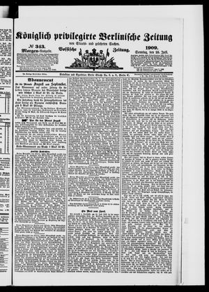 Königlich privilegirte Berlinische Zeitung von Staats- und gelehrten Sachen vom 25.07.1909