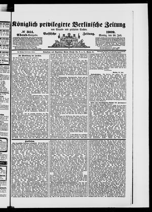 Königlich privilegirte Berlinische Zeitung von Staats- und gelehrten Sachen vom 26.07.1909