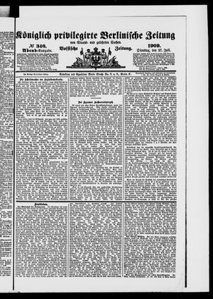 Königlich privilegirte Berlinische Zeitung von Staats- und gelehrten Sachen vom 27.07.1909