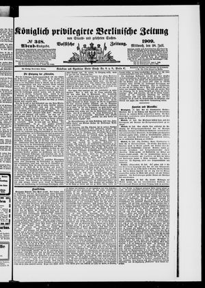 Königlich privilegirte Berlinische Zeitung von Staats- und gelehrten Sachen vom 28.07.1909