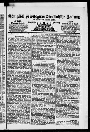 Königlich privilegirte Berlinische Zeitung von Staats- und gelehrten Sachen vom 04.08.1909