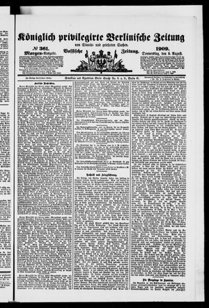 Königlich privilegirte Berlinische Zeitung von Staats- und gelehrten Sachen vom 05.08.1909