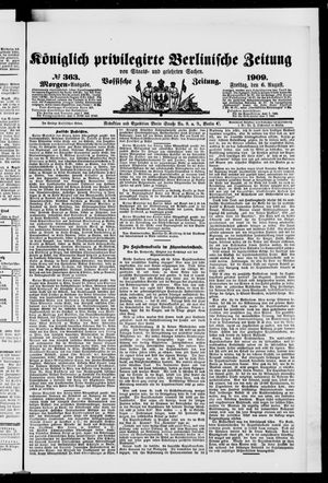 Königlich privilegirte Berlinische Zeitung von Staats- und gelehrten Sachen vom 06.08.1909