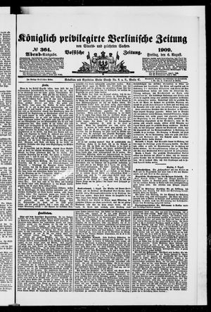 Königlich privilegirte Berlinische Zeitung von Staats- und gelehrten Sachen vom 06.08.1909