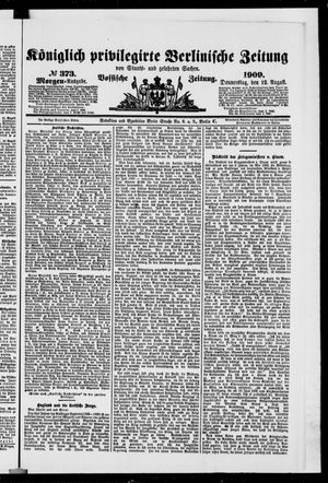 Königlich privilegirte Berlinische Zeitung von Staats- und gelehrten Sachen on Aug 12, 1909