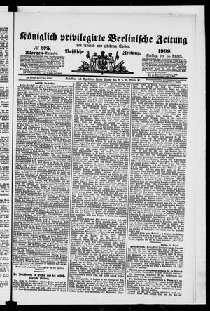 Königlich privilegirte Berlinische Zeitung von Staats- und gelehrten Sachen vom 13.08.1909