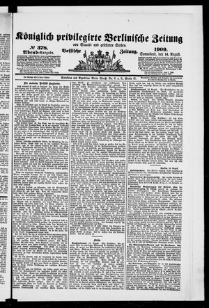 Königlich privilegirte Berlinische Zeitung von Staats- und gelehrten Sachen vom 14.08.1909