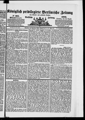 Königlich privilegirte Berlinische Zeitung von Staats- und gelehrten Sachen vom 24.08.1909