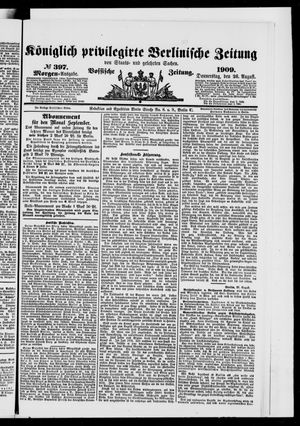 Königlich privilegirte Berlinische Zeitung von Staats- und gelehrten Sachen vom 26.08.1909
