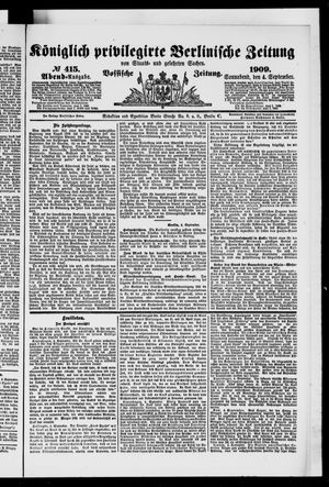 Königlich privilegirte Berlinische Zeitung von Staats- und gelehrten Sachen vom 04.09.1909