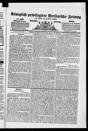 Königlich privilegirte Berlinische Zeitung von Staats- und gelehrten Sachen on Sep 16, 1909